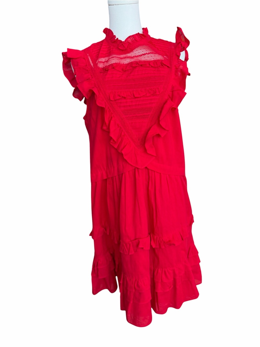 P Pomander Place red Cecilia ruffle dress